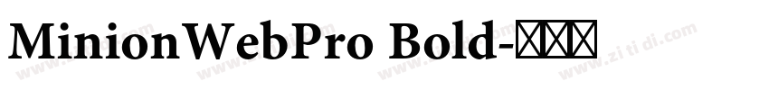 MinionWebPro Bold字体转换